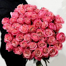 51 розовая роза (70 см)